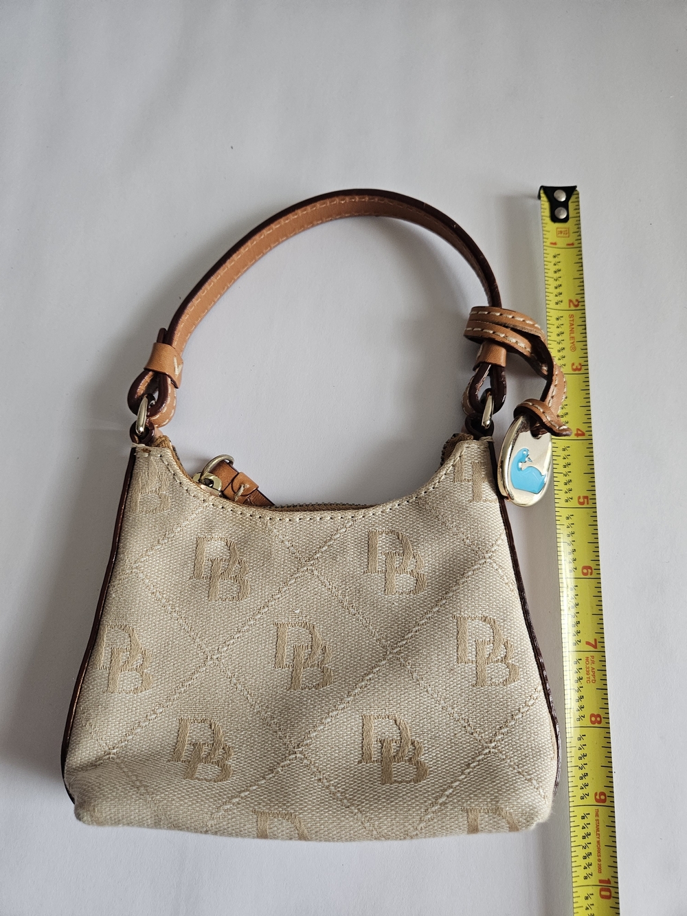 Dooney & Bourke Beige Monogram Quilted Vintage Mini